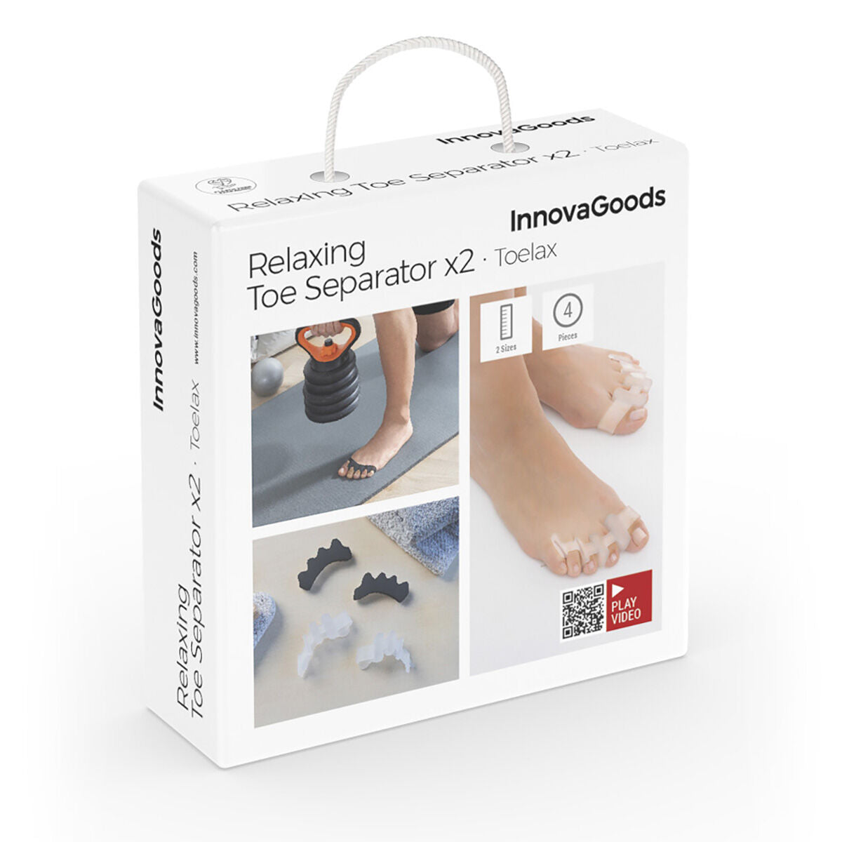 Toe Separators for Relaxation and Sport Toelax InnovaGoods 4 Units-1